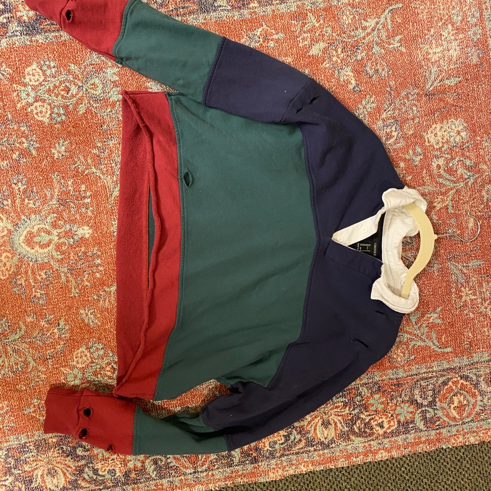 Cropped collared shirt